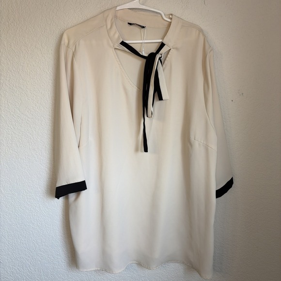 BloomChic Tops - Bloomchic Size 18-20 Dressy Soft Work Blouce Shirt Top With Tie